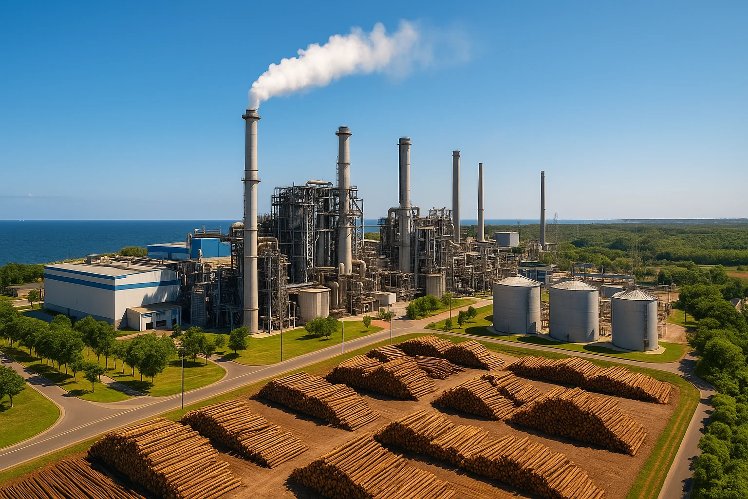 Kağıt ve ambalaj tesisi arka plan görseli (masaüstü)